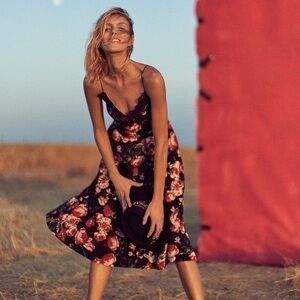 NWT Anthropologie Foxiedox Autumnal Slip Dress Small